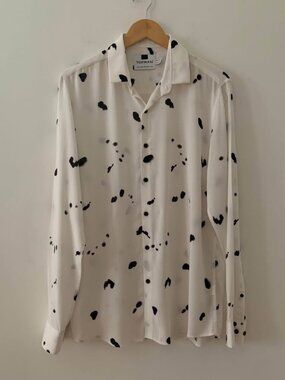 Topman Men’s White and Black Print Shirt